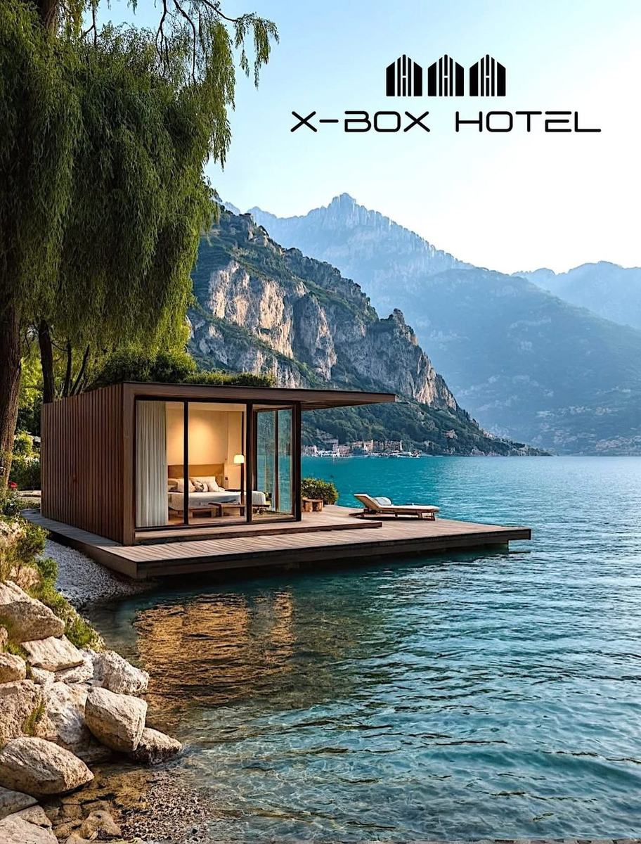 Modulo su pontile a filo d'acqua sul lago